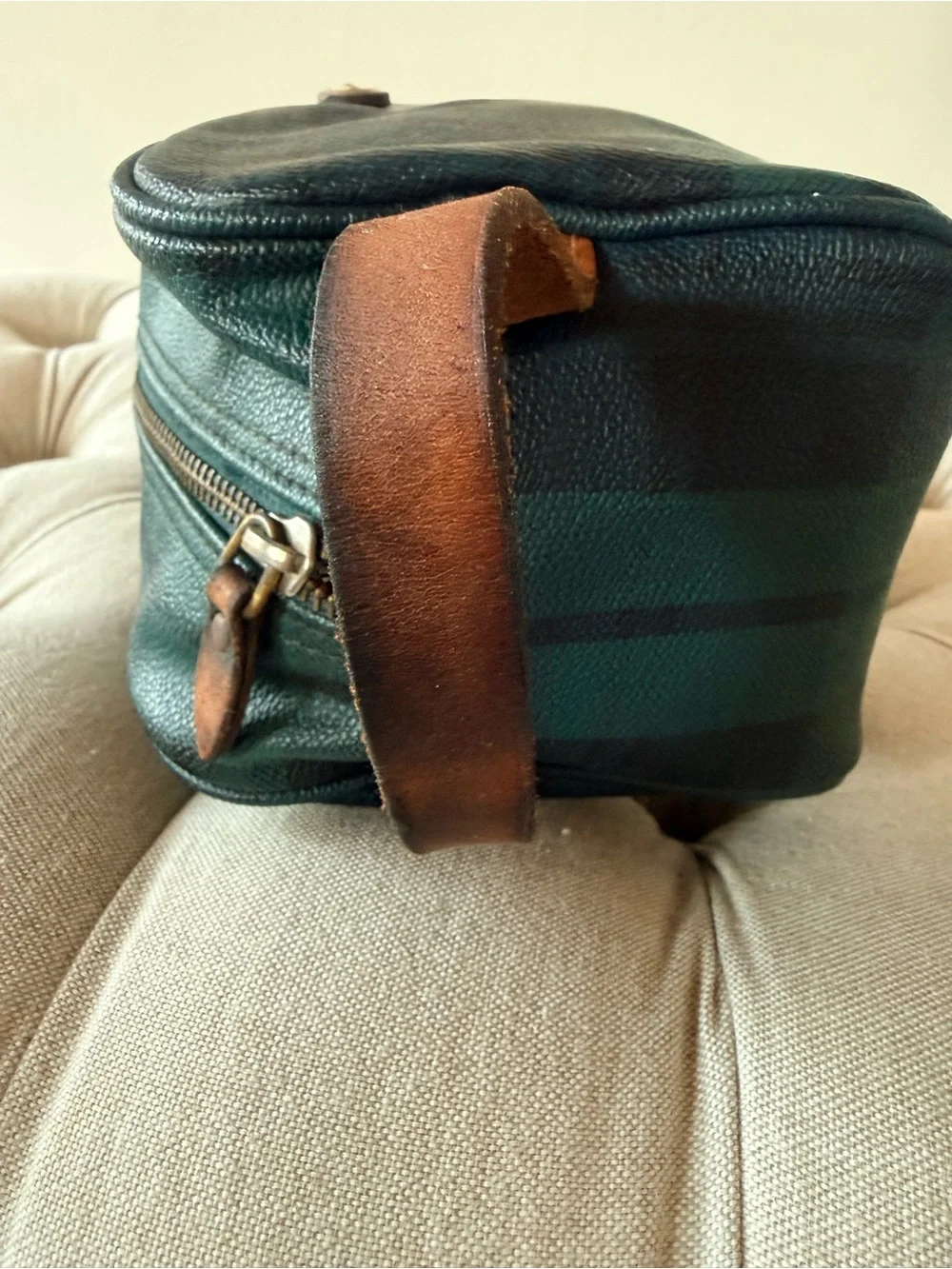 Polo Ralph Lauren Vintage Blackwatch Plaid Toiletry Bag / Dopp Kit